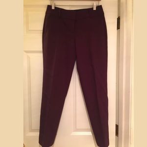 Ann Taylor Julie Dress Pants. Burgundy Size 0